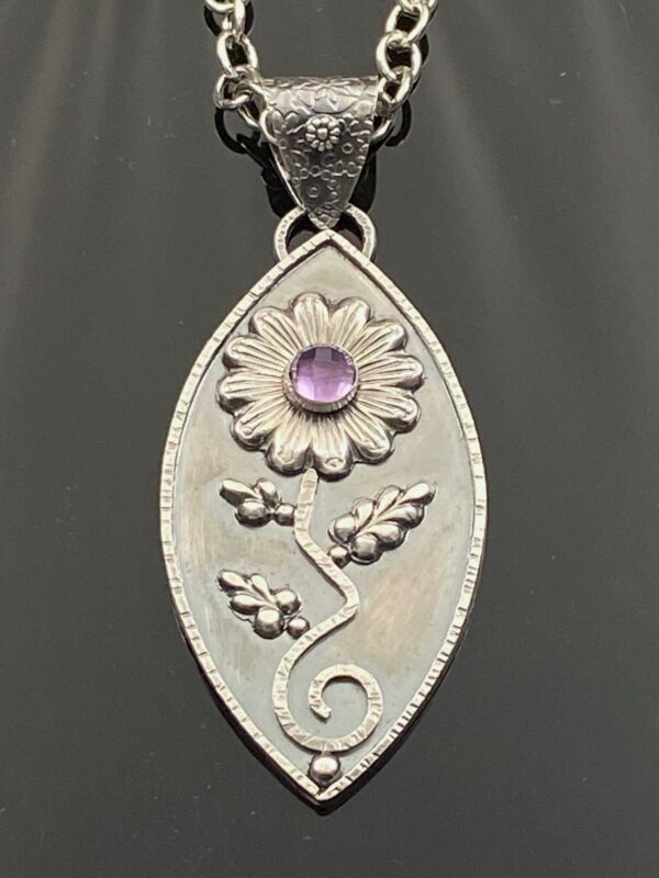 Amethyst Flower Pendant